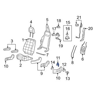 New OEM Rear Rearward Seat Back Recliner Adjustment Mechanism Cover Fits, 2004-2007 Mercury Monterey - Part # 3F2Z1661346DAL
