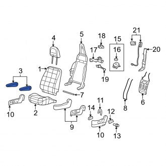 New OEM Front Left Seat Armrest Fits, 2004-2007 Mercury Monterey - Part # 3F2Z17644A19AAA