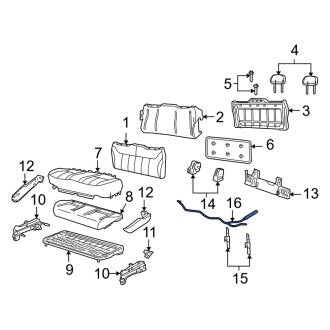 New OEM Rear Folding Seat Release Cable Fits, 2004-2007 Mercury Monterey - Part # 3F2Z17601L60AAA