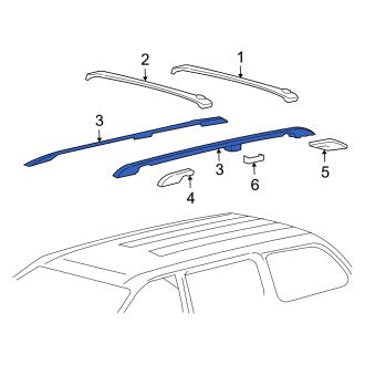 New OEM Left Roof Luggage Carrier Side Rail Fits, 2006-2007 Mercury Monterey - Part # 6F2Z1755115BAA