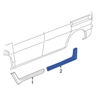 New OEM Rear Right Rocker Panel Guard Fits, 2004-2007 Mercury Monterey - Part # 4F2Z17101A04AAPTM