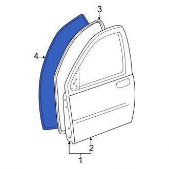 New OEM Front Right Door Seal Fits, 2004-2007 Mercury Monterey - Part # 5F2Z1720530AA