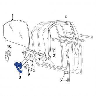New OEM Front Right Window Regulator Fits, 2004-2007 Mercury Monterey - Part # 3F2Z1623208AA