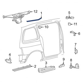 New OEM Right Upper Sliding Door Track Fits, 2004-2007 Mercury Monterey - Part # XF2Z1625006AA