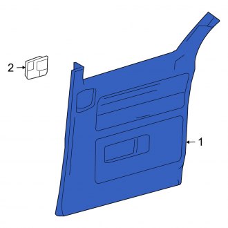 New OEM Rear Right Inner Sliding Door Trim Panel Fits, 2005-2007 Mercury Monterey - Part # 5F2Z1727411AAD