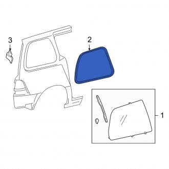 New OEM Right Quarter Glass Seal Fits, 2005-2007 Mercury Monterey - Part # XF2Z1629904AA
