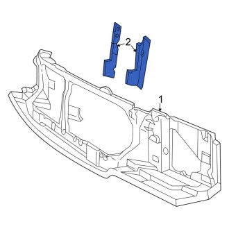 New OEM Left Radiator Support Bracket Fits, 2003-2005 Lincoln Aviator - Part # 1L2Z8A193AB