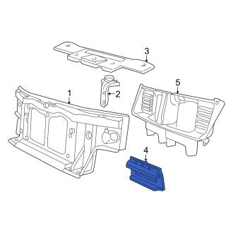 New OEM Front Lower Radiator Support Air Deflector Fits, 2003-2005 Lincoln Aviator - Part # 2C5Z8327AA