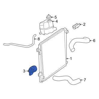 New OEM Right Radiator Support Bracket Fits, 2003-2005 Lincoln Aviator - Part # 1L2Z8A193AA
