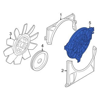 New OEM Engine Cooling Fan Assembly Fits, 2003-2005 Lincoln Aviator - Part # 3C5Z8C607AA