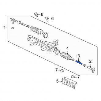 New OEM Outer Steering Tie Rod End Fits, 2003-2005 Lincoln Aviator - Part # 2C5Z3A130AA