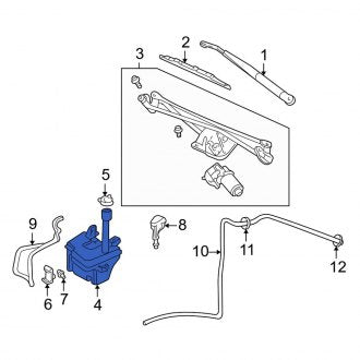 New OEM Washer Fluid Reservoir Fits, 2003-2005 Lincoln Aviator - Part # 5L2Z17618CA