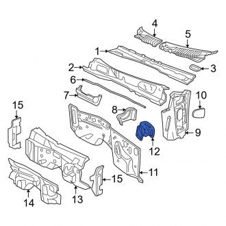 New OEM Cowl Support Fits, 2003 Lincoln Aviator - Part # 4L2Z7801610BA