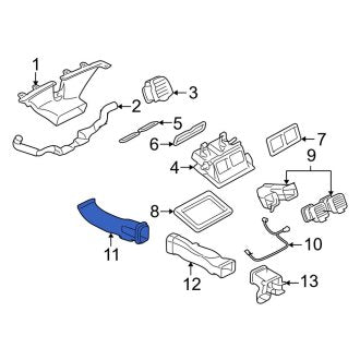 New OEM Rear Lower Instrument Panel Air Duct Fits, 2003-2005 Lincoln Aviator - Part # 1L2Z18D352AB
