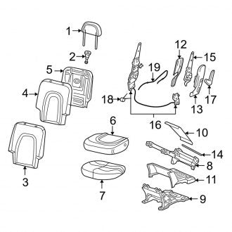 New OEM Rear Folding Seat Release Cable Fits, 2004-2005 Lincoln Aviator - Part # 4C5Z12601L60AA