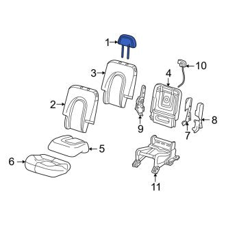 New OEM Center Headrest Fits, 2005 Lincoln Aviator - Part # 5C5Z78611A08CAA