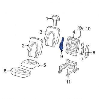 New OEM Center Folding Seat Latch Fits, 2004-2005 Lincoln Aviator - Part # 4C5Z7861382AA