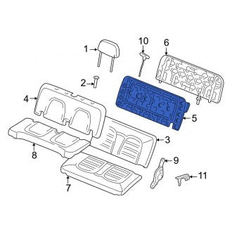 New OEM Rear Seat Back Frame Fits, 2003-2005 Lincoln Aviator - Part # 1L2Z78613A38AA
