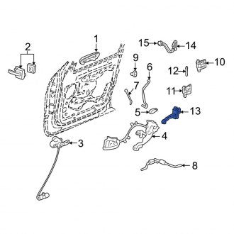 New OEM Front Door Check Fits, 2003-2005 Lincoln Aviator - Part # 4L2Z7823552AA