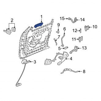 New OEM Rear Right Outer Exterior Door Handle Fits, 2003-2004 Lincoln Aviator - Part # 6L2Z7826604BBPTM