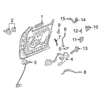 New OEM Front Right Door Handle Link Fits, 2003-2005 Lincoln Aviator - Part # 1L2Z7822152AA