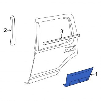 New OEM Front Left Body Trim Molding Fits, 2003-2005 Lincoln Aviator - Part # 2C5Z7820879CAPTM