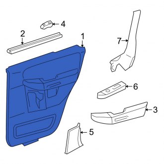 New OEM Rear Right Inner Door Interior Trim Panel Fits, 2004-2005 Lincoln Aviator - Part # 4C5Z7827406CAB