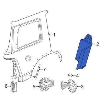New OEM Right Quarter Panel Reinforcement Fits, 2003-2005 Lincoln Aviator - Part # 1L2Z78264K84AA