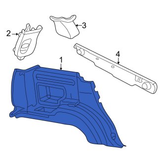 New OEM Rear Right Interior Quarter Panel Trim Panel Fits, 2005 Lincoln Aviator - Part # 5C5Z7831012AAA