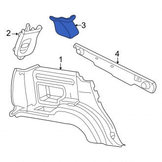 New OEM Rear Left Upper Interior Quarter Panel Trim Panel Fits, 2004-2005 Lincoln Aviator - Part # 1L2Z7831011BAC