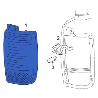 New OEM Rear Right Outer Tail Light Assembly Fits, 2003-2005 Lincoln Aviator - Part # 5C5Z13404AA
