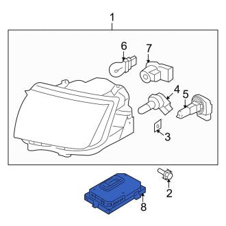 New OEM Front Headlight Control Module Fits, 2007-2010 Lincoln MKX - Part # 7A1Z13K198A