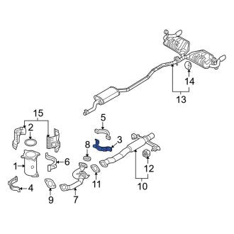 New OEM Right Catalytic Converter Bracket Fits, 2009-2012 Lincoln MKS - Part # 9G1Z5K291A