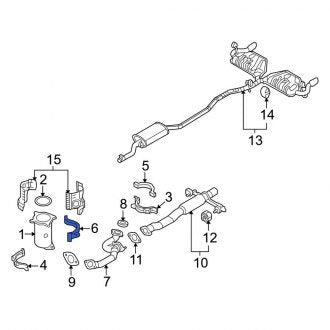 New OEM Left Catalytic Converter Bracket Fits, 2009 Lincoln MKS - Part # 8G1Z5K222B