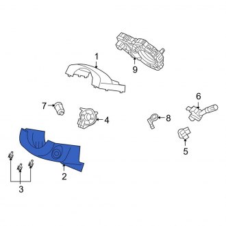 New OEM Lower Steering Column Cover Fits, 2007-2010 Lincoln MKX - Part # 7T4Z3530LE