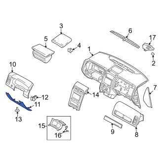New OEM Instrument Panel Knee Bolster Fits, 2007-2010 Lincoln MKX - Part # 7A1Z7804459AA