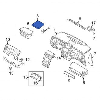 New OEM Instrument Panel Storage Compartment Fits, 2007-2010 Lincoln MKX - Part # 7A1Z78042A82AB