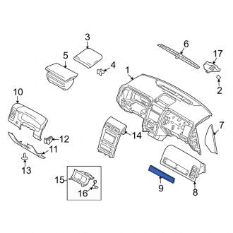 New OEM Instrument Panel Molding Fits, 2008-2010 Lincoln MKX - Part # 8A1Z7804338BB