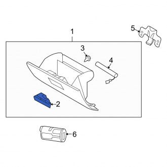 New OEM Front Glove Box Latch Fits, 2007-2010 Lincoln MKX - Part # 7A1Z7806072AA