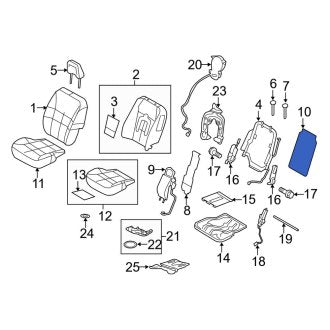New OEM Front Seat Back Panel Fits, 2008-2010 Lincoln MKX - Part # 8T4Z7860508AD