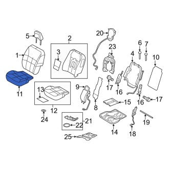 New OEM Rear Left Seat Cover Fits, 2008-2010 Lincoln MKX - Part # 8A1Z7863805AG
