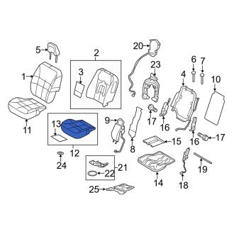 New OEM Rear Right Seat Cushion Pad Fits, 2008-2010 Lincoln MKX - Part # 8A1Z7863840B
