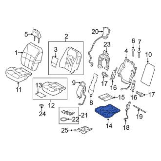 New OEM Front Seat Frame Fits, 2008-2010 Lincoln MKX - Part # 8T4Z7863100A