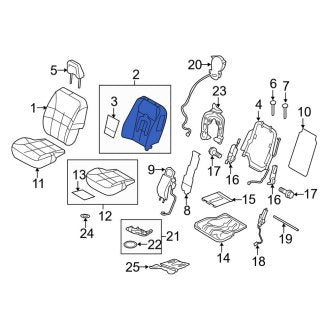 New OEM Front Left Seat Back Cushion Fits, 2008-2010 Lincoln MKX - Part # BT4Z7864811A