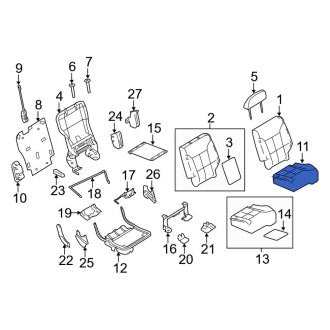 New OEM Rear Right Seat Cover Fits, 2008-2010 Lincoln MKX - Part # 8A1Z7863804BF