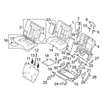 New OEM Left Child Restraint Anchor Plate Cap Fits, 2007-2010 Lincoln MKX - Part # 7T4Z78666L76BC