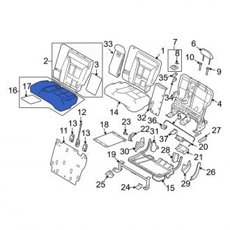 New OEM Rear Left Seat Cushion Pad Fits, 2008-2010 Lincoln MKX - Part # 8A1Z7863841B
