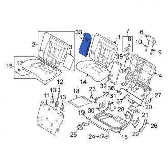 New OEM Rear Seat Armrest Fits, 2008-2010 Lincoln MKX - Part # 8A1Z7867112AB