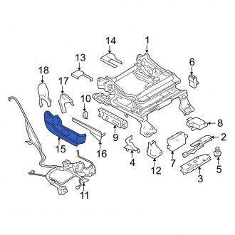 New OEM Right Seat Trim Panel Fits, 2007-2015 Lincoln MKX - Part # CA1Z7862186EB