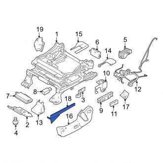New OEM Front Left Inner Seat Track Cover Fits, 2007-2010 Lincoln MKX - Part # 7T4Z7861748CB